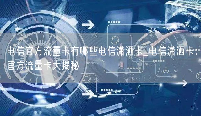电信官方流量卡有哪些电信潇洒卡_电信潇洒卡：官方流量卡大揭秘