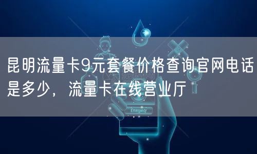 昆明流量卡9元套餐价格查询官网电话是多少，流量卡在线营业厅