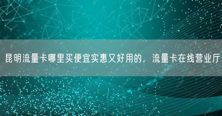 昆明流量卡哪里买便宜实惠又好用的，流量卡在线营业厅
