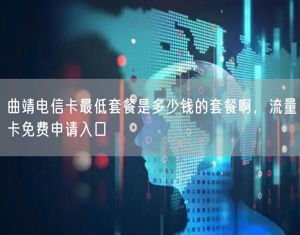 曲靖电信卡最低套餐是多少钱的套餐啊，流量卡免费申请入口