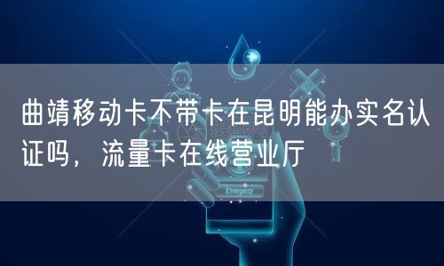 曲靖移动卡不带卡在昆明能办实名认证吗，流量卡在线营业厅