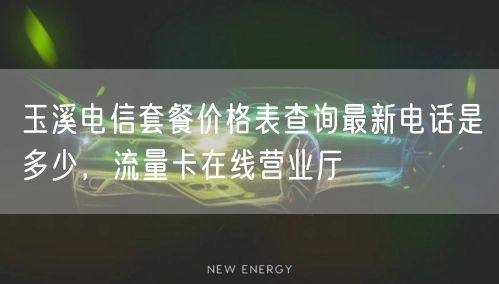 玉溪电信套餐价格表查询最新电话是多少，流量卡在线营业厅
