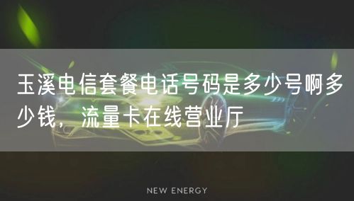 玉溪电信套餐电话号码是多少号啊多少钱，流量卡在线营业厅