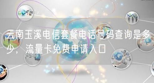 云南玉溪电信套餐电话号码查询是多少，流量卡免费申请入口