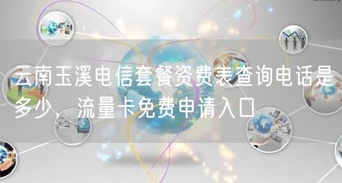 云南玉溪电信套餐资费表查询电话是多少，流量卡免费申请入口