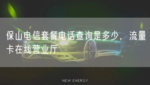 保山电信套餐电话查询是多少，流量卡在线营业厅