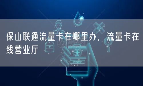 保山联通流量卡在哪里办，流量卡在线营业厅