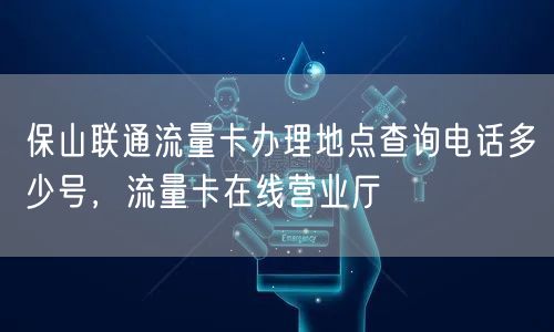 保山联通流量卡办理地点查询电话多少号，流量卡在线营业厅