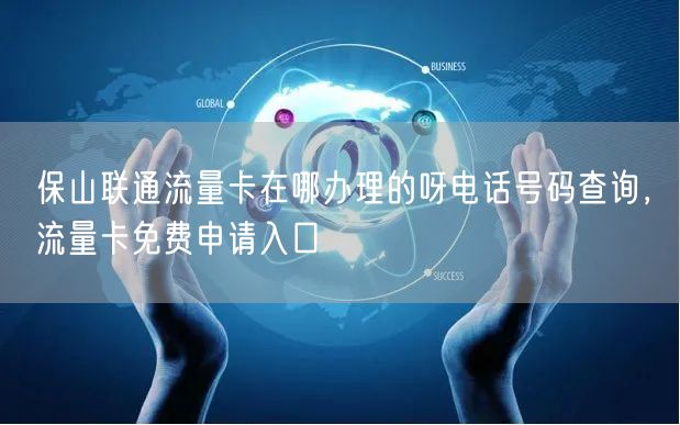 保山联通流量卡在哪办理的呀电话号码查询，流量卡免费申请入口