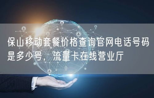 保山移动套餐价格查询官网电话号码是多少号，流量卡在线营业厅