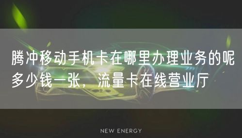 腾冲移动手机卡在哪里办理业务的呢多少钱一张，流量卡在线营业厅