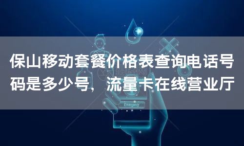 保山移动套餐价格表查询电话号码是多少号，流量卡在线营业厅