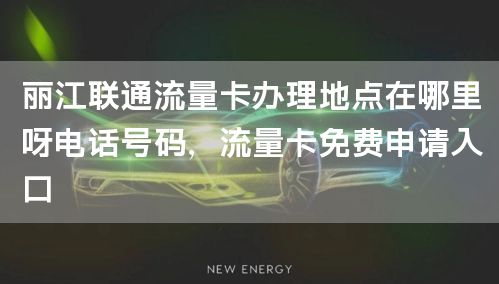 丽江联通流量卡办理地点在哪里呀电话号码，流量卡免费申请入口