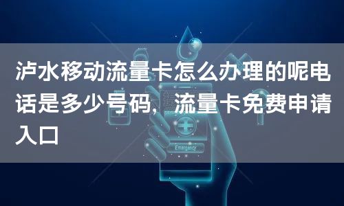 泸水移动流量卡怎么办理的呢电话是多少号码，流量卡免费申请入口