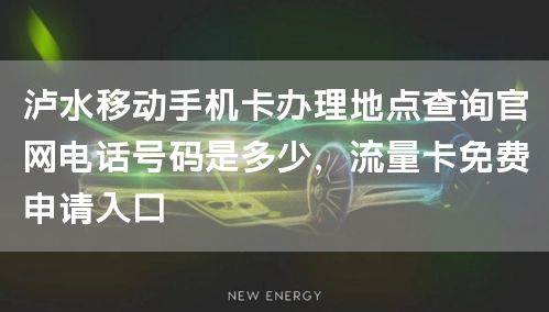 泸水移动手机卡办理地点查询官网电话号码是多少，流量卡免费申请