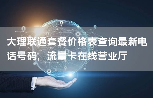 大理联通套餐价格表查询最新电话号码，流量卡在线营业厅