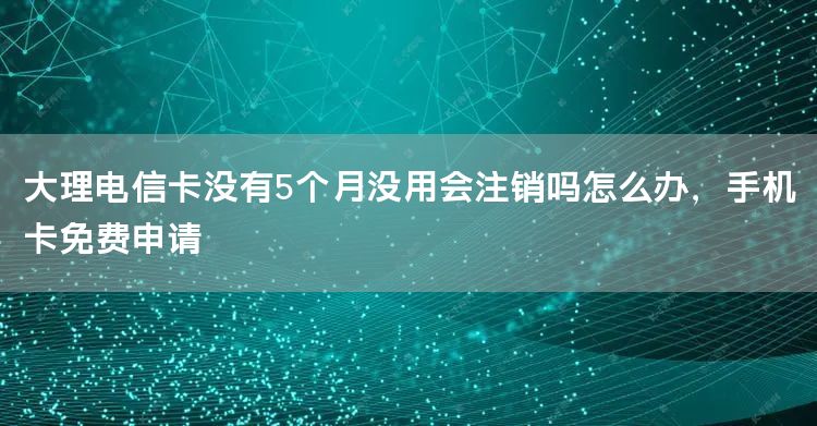 大理电信卡没有5个月没用会注销吗怎么办，手机卡免费申请