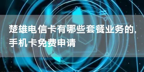 楚雄电信卡有哪些套餐业务的，手机卡免费申请