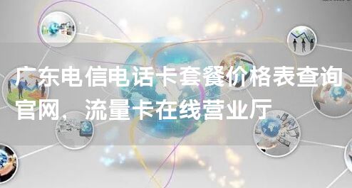 广东电信电话卡套餐价格表查询官网，流量卡在线营业厅