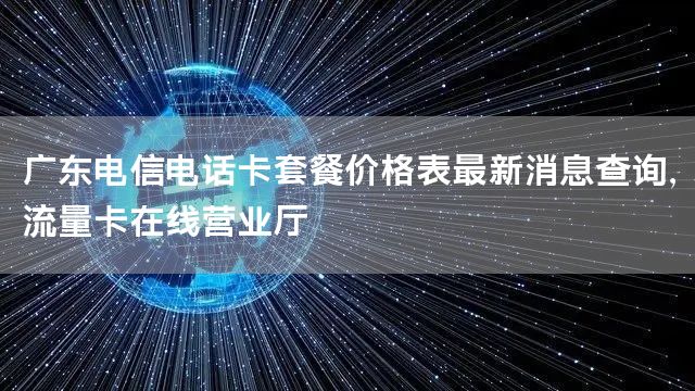 广东电信电话卡套餐价格表最新消息查询，流量卡在线营业厅