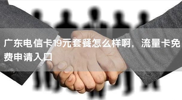 广东电信卡19元套餐怎么样啊，流量卡免费申请入口
