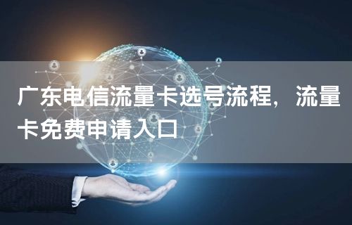 广东电信流量卡选号流程，流量卡免费申请入口