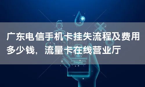 广东电信手机卡挂失流程及费用多少钱，流量卡在线营业厅