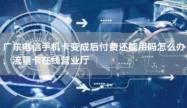 广东电信手机卡变成后付费还能用吗怎么办，流量卡在线营业厅