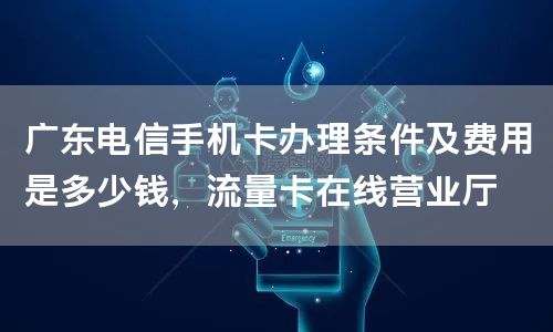 广东电信手机卡办理条件及费用是多少钱，流量卡在线营业厅