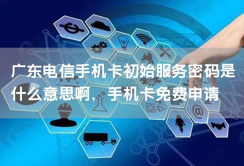 广东电信手机卡初始服务密码是什么意思啊，手机卡免费申请