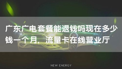 广东广电套餐能退钱吗现在多少钱一个月，流量卡在线营业厅
