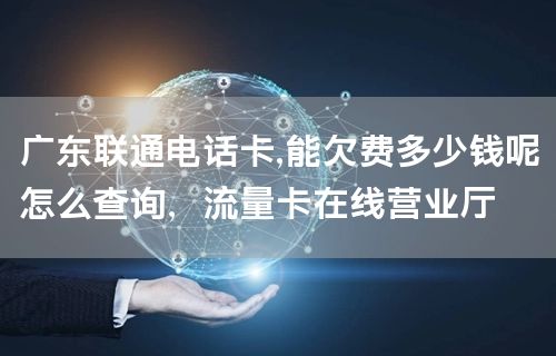 广东联通电话卡,能欠费多少钱呢怎么查询，流量卡在线营业厅
