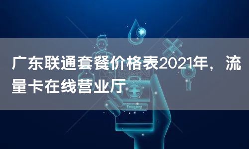 广东联通套餐价格表2021年，流量卡在线营业厅
