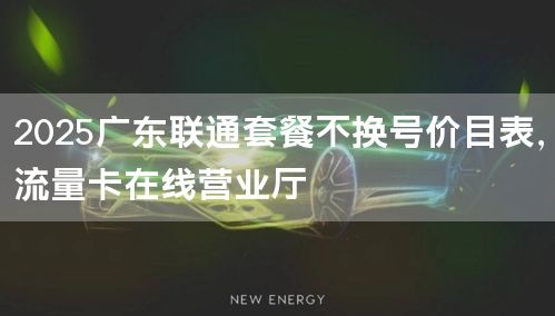 2025广东联通套餐不换号价目表，流量卡在线营业厅