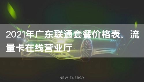 2021年广东联通套餐价格表，流量卡在线营业厅