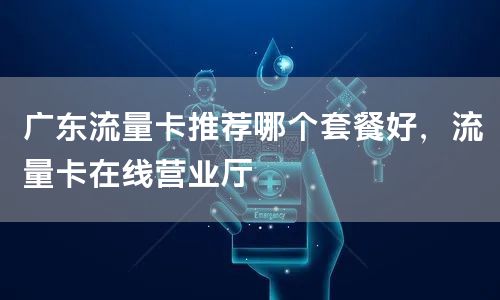 广东流量卡推荐哪个套餐好，流量卡在线营业厅