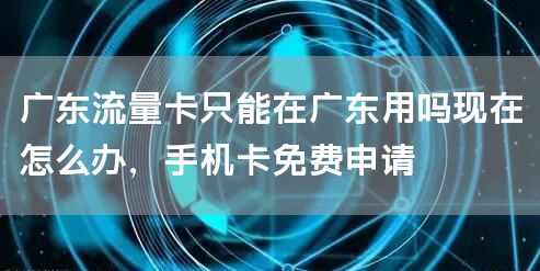 广东流量卡只能在广东用吗现在怎么办，手机卡免费申请