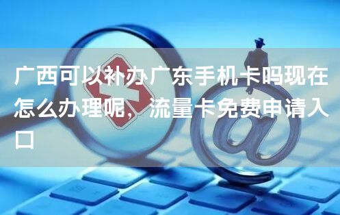 广西可以补办广东手机卡吗现在怎么办理呢，流量卡免费申请入口