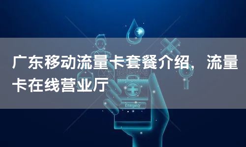 广东移动流量卡套餐介绍，流量卡在线营业厅