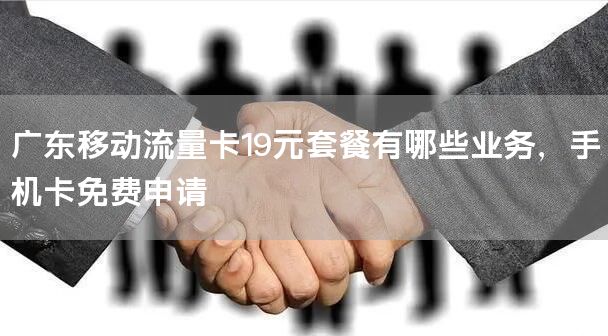 广东移动流量卡19元套餐有哪些业务，手机卡免费申请