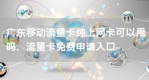 广东移动流量卡纯上网卡可以用吗，流量卡免费申请入口