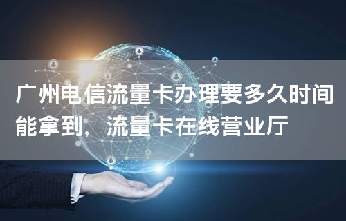 广州电信流量卡办理要多久时间能拿到，流量卡在线营业厅