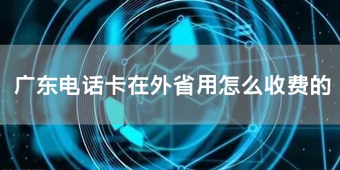 广东电话卡在外省用怎么收费的