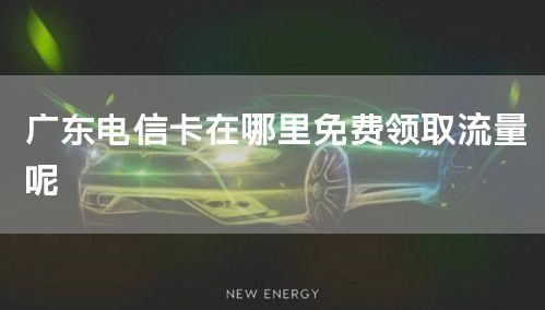 广东电信卡在哪里免费领取流量呢