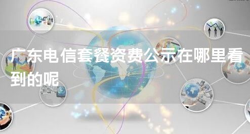 广东电信套餐资费公示在哪里看到的呢