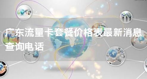 广东流量卡套餐价格表最新消息查询电话
