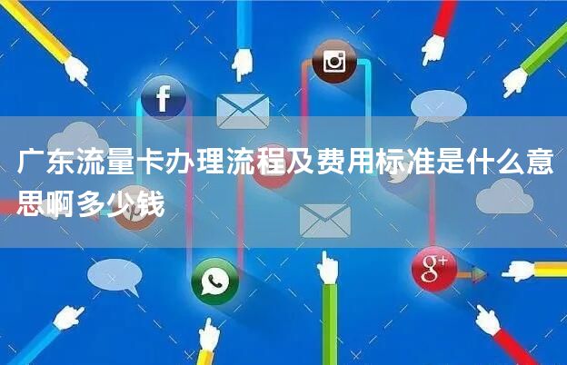 广东流量卡办理流程及费用标准是什么意思啊多少钱