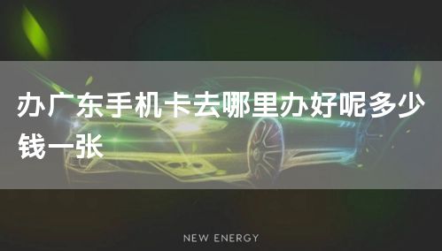 办广东手机卡去哪里办好呢多少钱一张