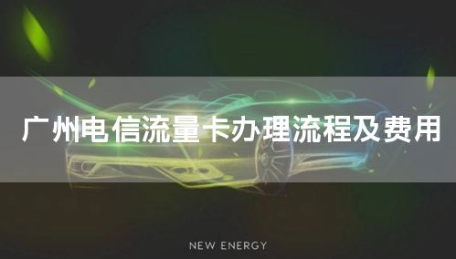 广州电信流量卡办理流程及费用