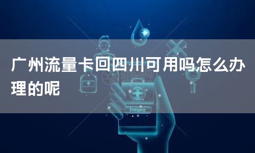 广州流量卡回四川可用吗怎么办理的呢